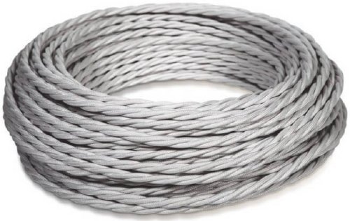 Ретро провод витой Greenel МезонинЪ 2х2,5мм титан (50м) картинка